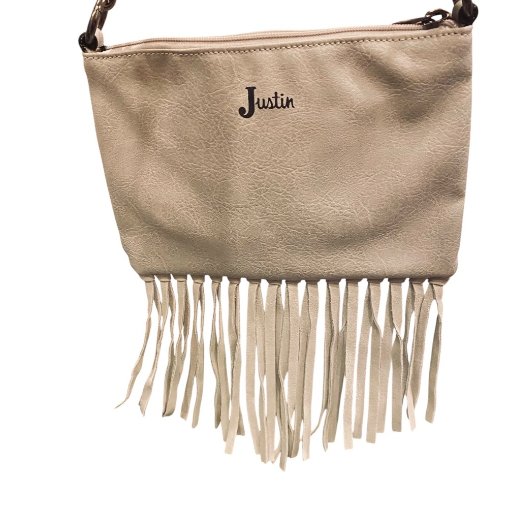 Justin Compact Convertible Fringe Embossed Leather Western Style Wristlet